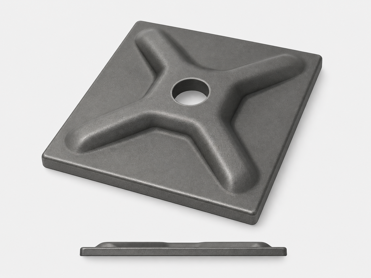 Pressed Waler Plate shown as a 3D technical rendering