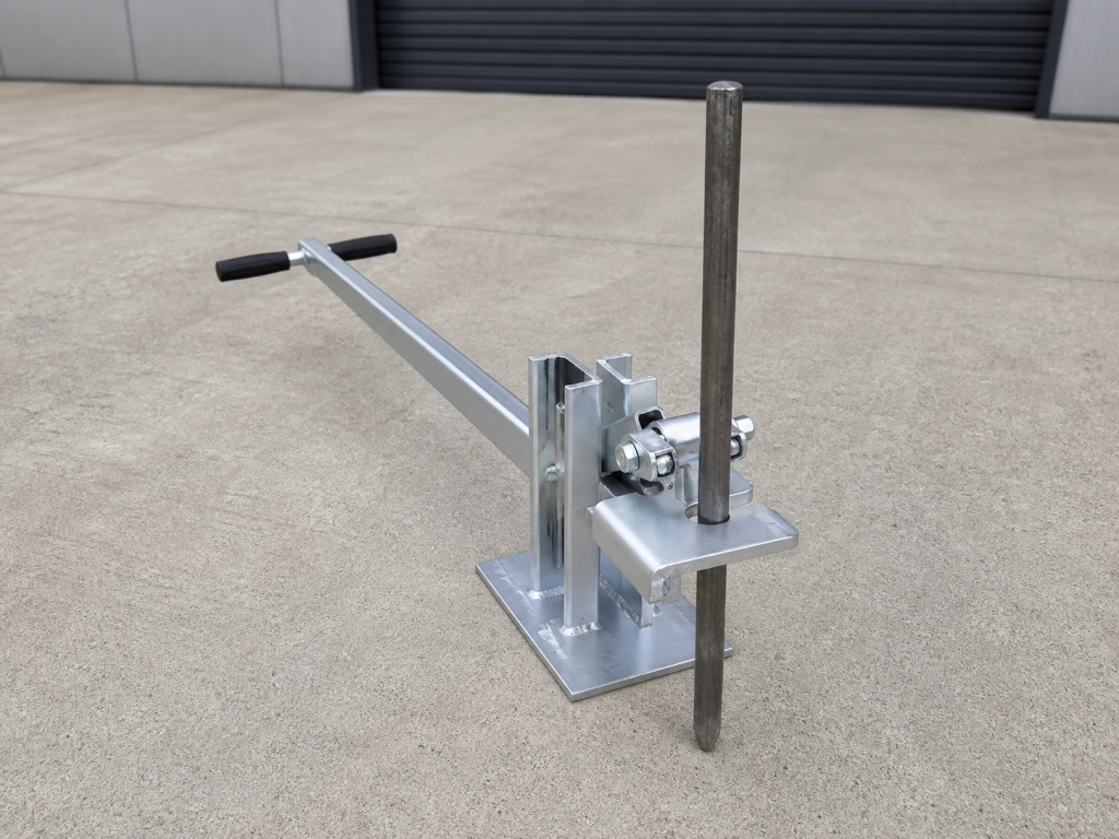 Road Form Stake Extractor photographed in a clean industrial setting